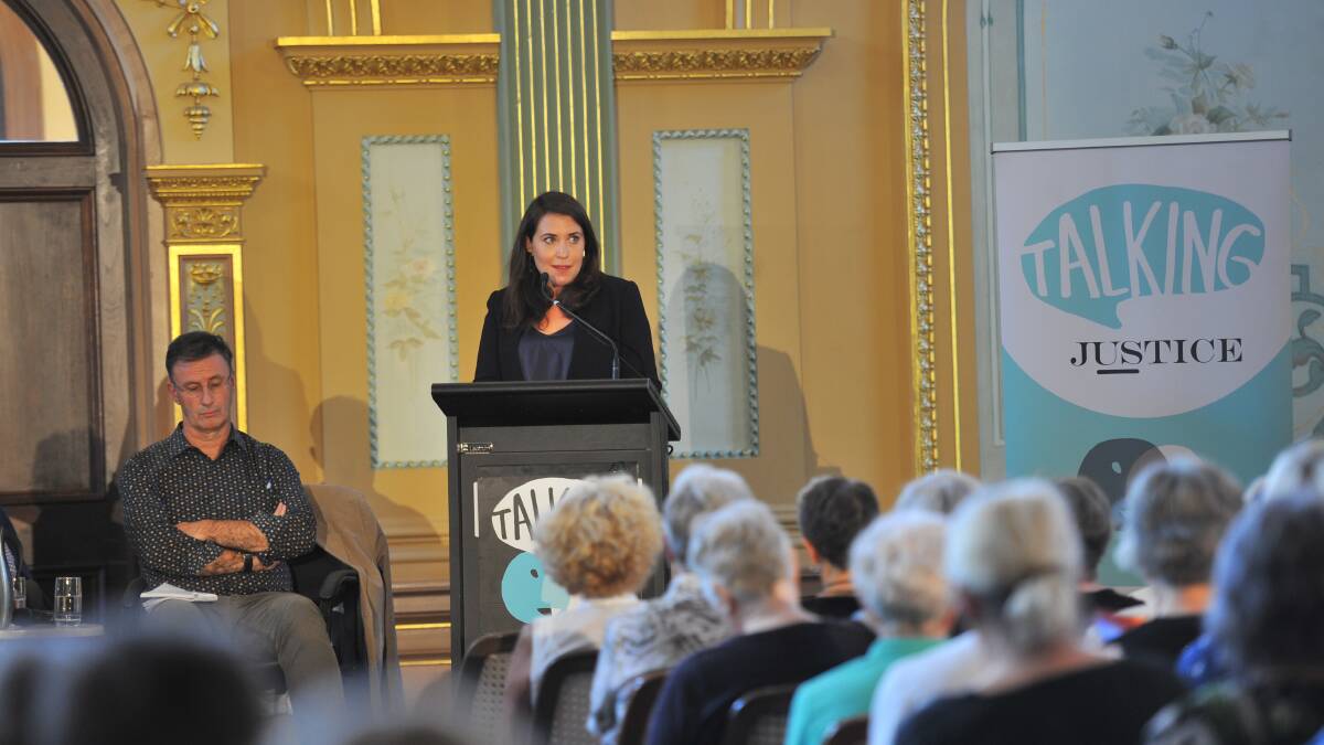 Annika Smethurst delivers her opening remarks. Picture: EMMA D'AGOSTINO