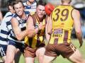 Huntly broke through for its first win of the HDFNL season against Lockington-Bamawm United by 34 points on Saturday. Picture by Adam Bourke