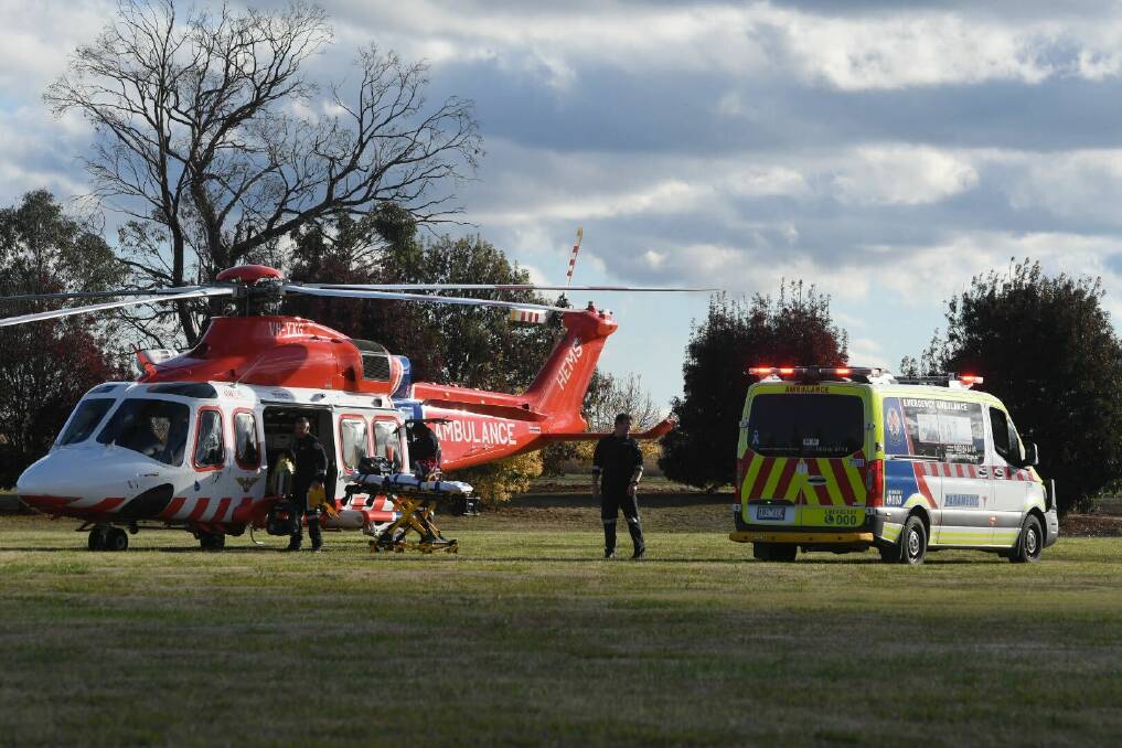 A witness has said someone has been airlifted from the scene. Picture by Noni Hyett