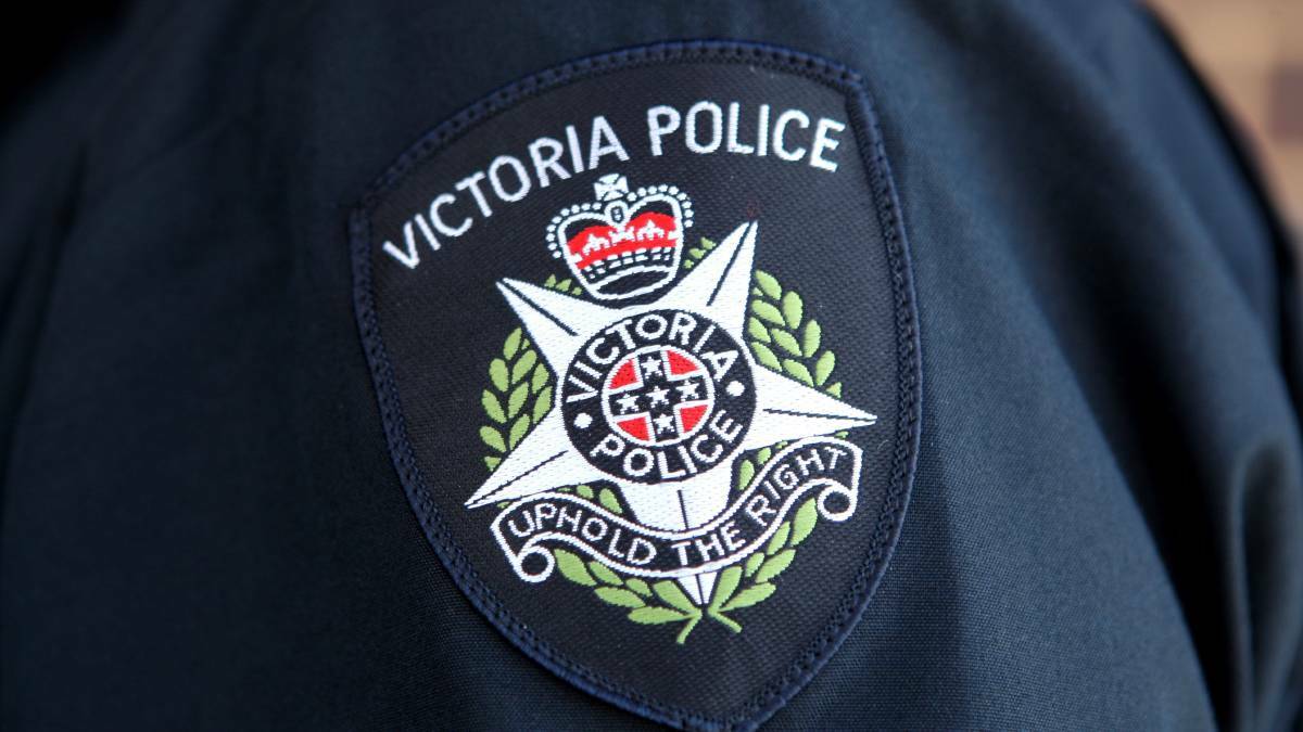 A Victoria Police shoulder badge. File picture