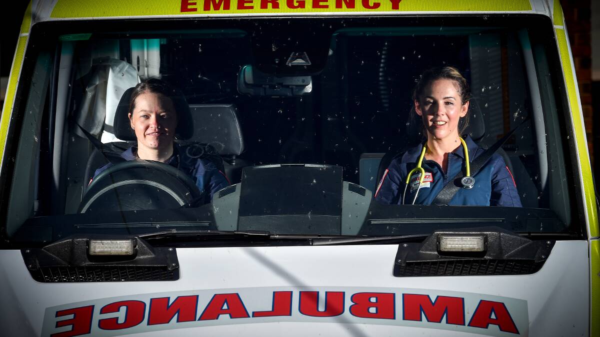Inglewood ambulance community officers Emma Webb and Fi Rooke. Picture by Darren Howe