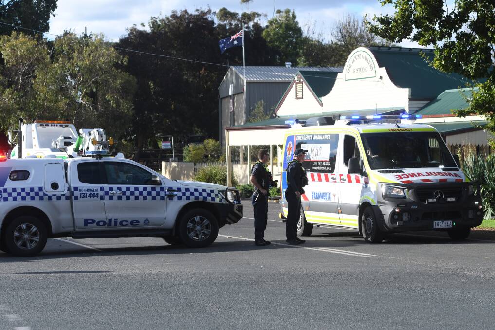 Police and ambulance crews were on scene on Thursday afternoon. Picture by Noni Hyett