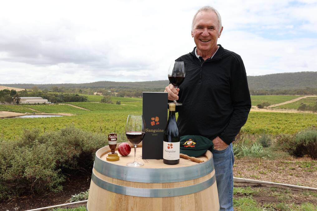 Cricket legend Allan Border launches a limited wine release with Sanguine Estate. Picture supplied.