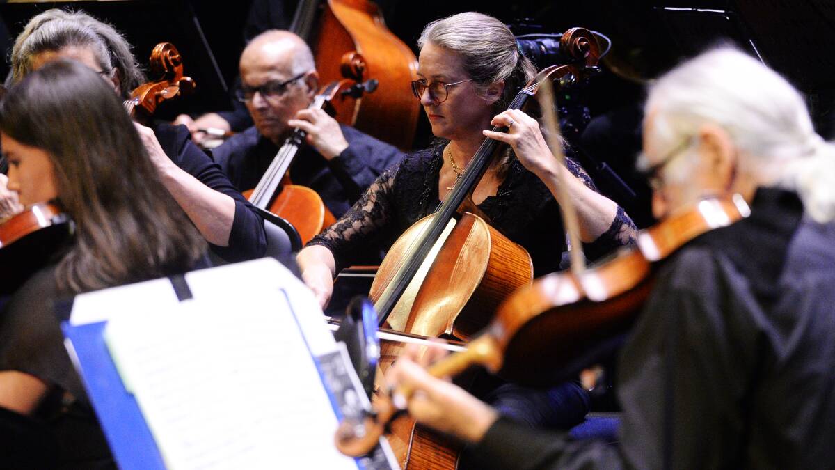Bendigo Symphony Orchestra, with an expanded strings section, will perform to an expected full house at The Capital theatre on Sunday. Picture by Darren Howe.