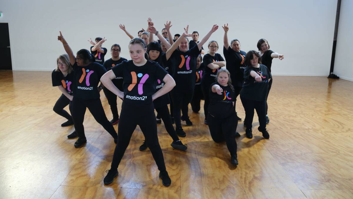 DANCE CLASS: members of the Emotion21 dance group during rehearsal. Picture: Supplied