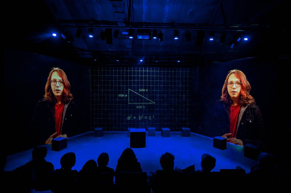 Main character Christopher's world view is reflected in digital projections. Picture supplied