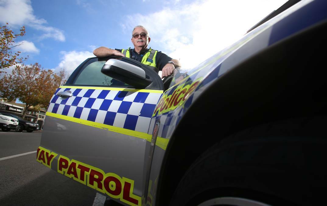 Highway patrol boss Senior Sergeant Ian Brooks says drivers should get the message that police can be anywhere at any time. Picture by Glenn Daniels