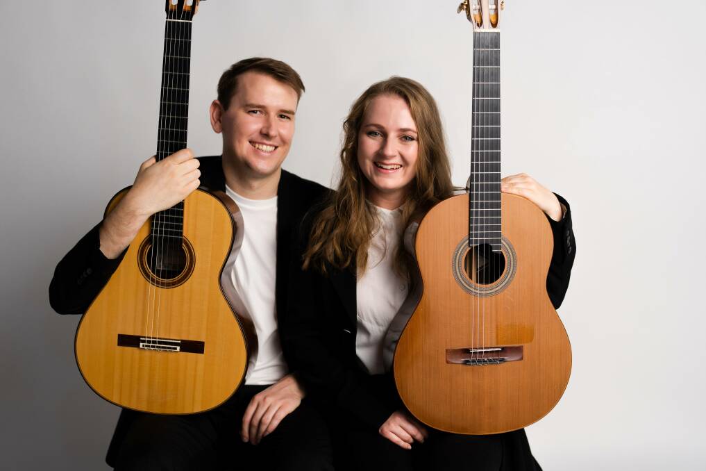 Queensland-based Contra Guitar Duo Hamish Strathdee and Emma-Shay Gallenti-Guilfoyle will play at the Newstead Arts Hub on Saturday, July 29. Picture supplied