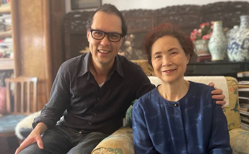 Children's book author and illustrator Zeno Sworder with his mother Nancy Tsou. Picture supplied