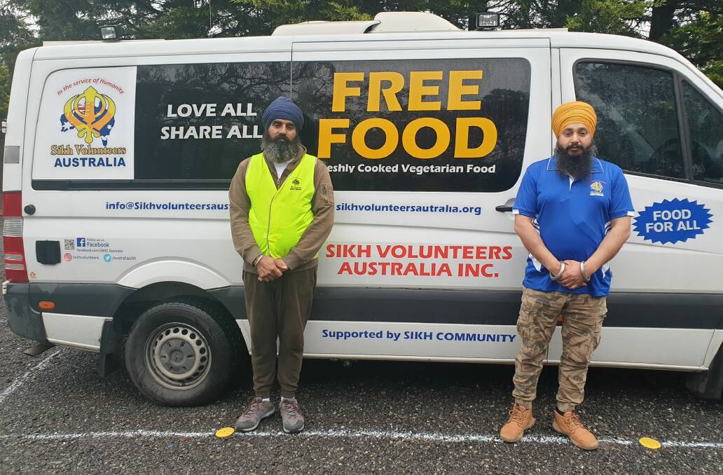 Sikhs have been inspired to run their food van by their religion and its emphasis on helping humanity. Picture supplied 