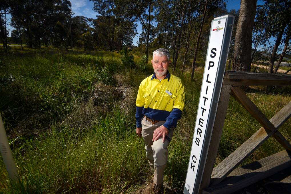 Ian Stephens at Splitters Creek at Junortoun, which is subject to an ecological assessment. Picture by Darren Howe
