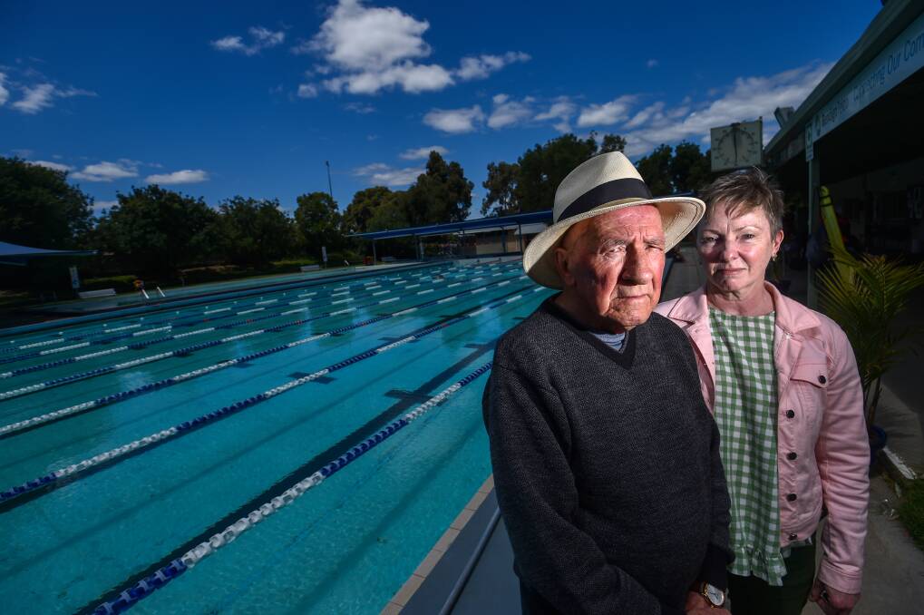 Keen swimmers Jim Evans and Claire Cooper were heavily involved in the campaign to keep Bendigo East Swimming Club open. Picture by Darren Howe