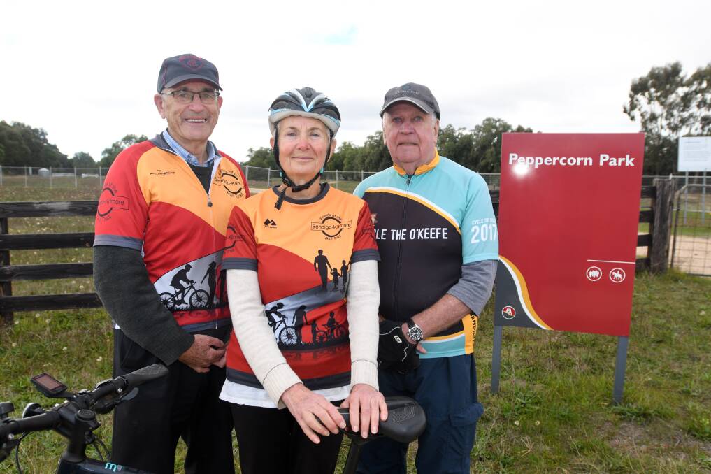 Members of the Friends of the Bendigo-Kilmore Rail Trail are happy that safety and accessibility improvements at the O'Keefe Rail Trail have been funded. Picture by Noni Hyett