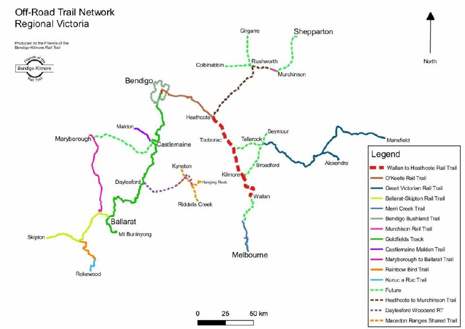 What Victoria's regional off-road trail network could look like. Image supplied.