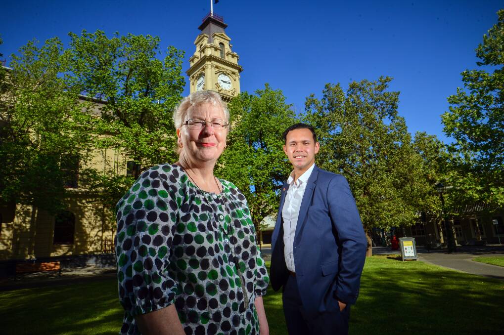 Cr Metcalf and Cr Evans will serve as mayor and deputy mayor of the City of Greater Bendigo, like they did in 2021/22. Picture by Darren Howe