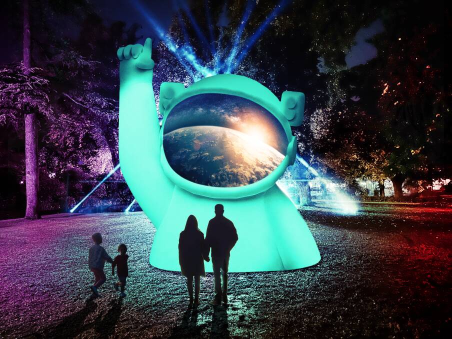 An inflatable astronaut with a dynamic visor is set to be part of the Electric Wonderland installation at Rosalind Park this winter. Picture supplied.
