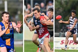 Golden Square skipper Jayden Burke (left), Sandhurst's Cooper Smith and Strathfieldsaye's Caleb Ernst have all made the cut for the BFNL inter-league training squad of 33 for this week. 