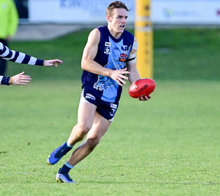Eaglehawk's Charlie Langford has become one of the premier defenders in the BFNL in the past 12 months. Picture by Darren Howe