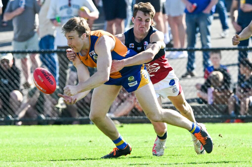 Burke in action during the 2023 BFNL grand final. Picture by Darren Howe