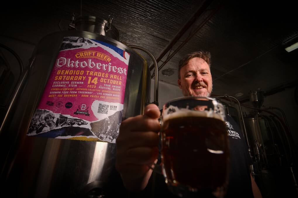 Brewers Collective with one of their Oktoberfest hops. Picture by Darren Howe