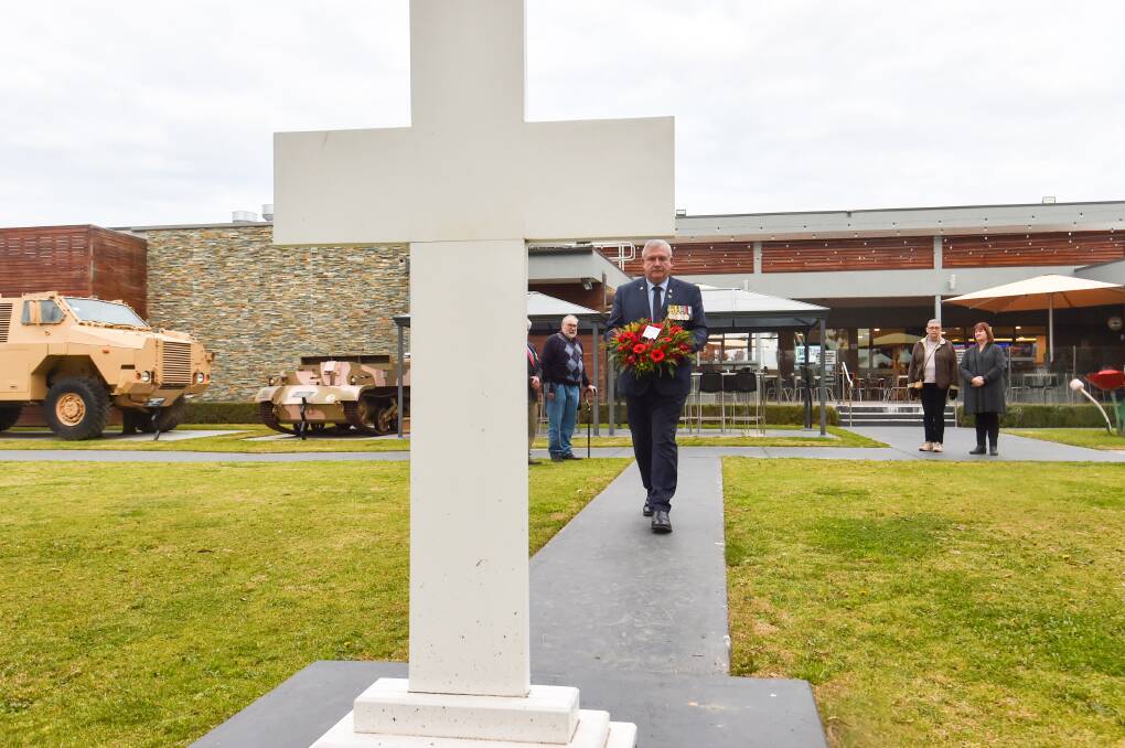 A handful of people turned out to the Bendigo RSL sub-branch commemoration event for the 70th anniversary of the ending of the Korean War. Picture by Darren Howe.