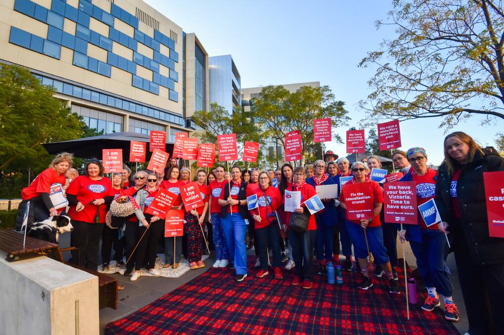 Nurses at Bendigo Health say they are overworked and underpaid. Picture by Darren Howe