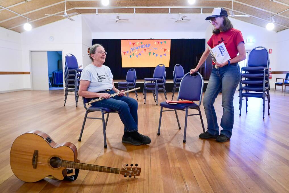 Newstead Live Director Kelly Skinner & Program Manager Bronwyn Rowbottom at Newstead Community Centre in 2023. Picture by Brendan McCarthy.