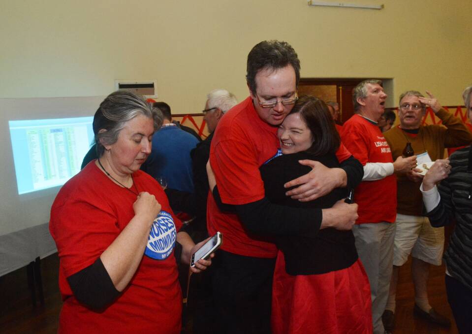 Lisa Chesters on election night in 2013 after just winning the seat. Picture by Brendan McCarthy.