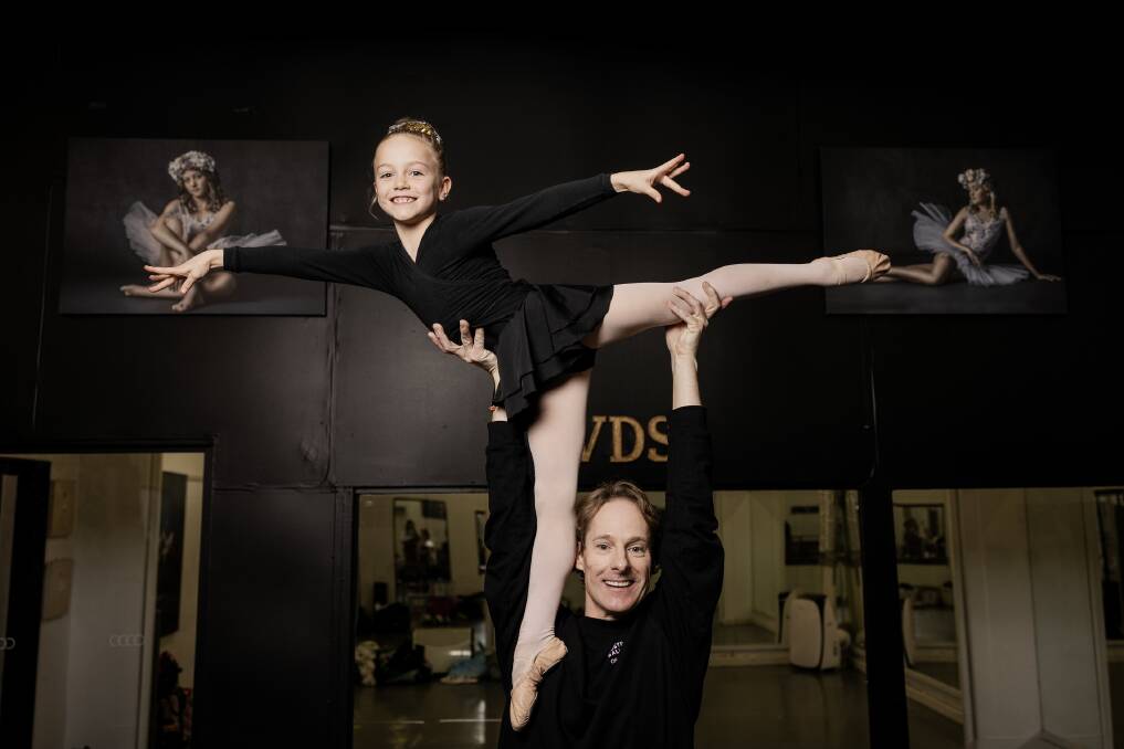 One of Bendigo's dance students with a professional from The Australian Ballet. Picture supplied