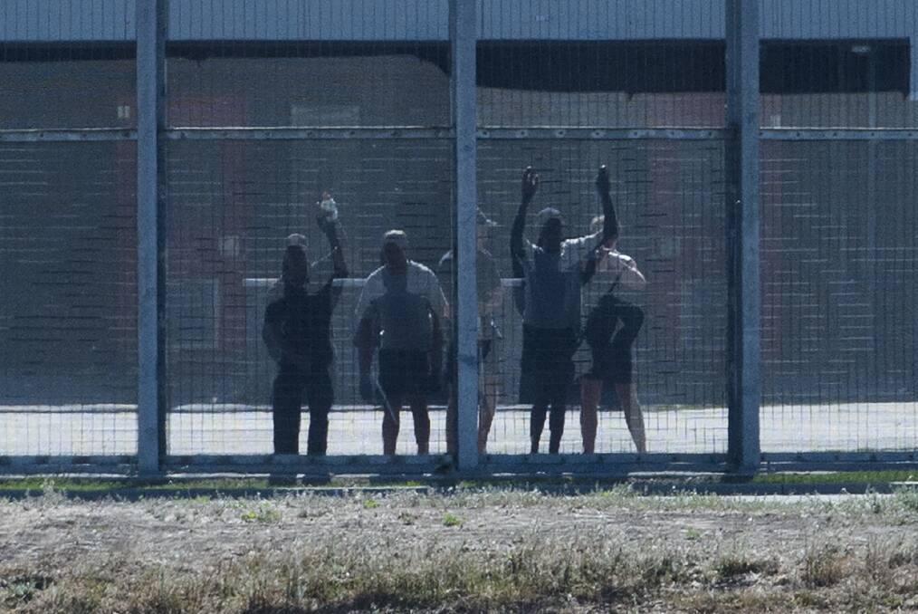 Inmates during the riot at Malmsbury Youth Justice Centre earlier this month. Picture: DARREN HOWE