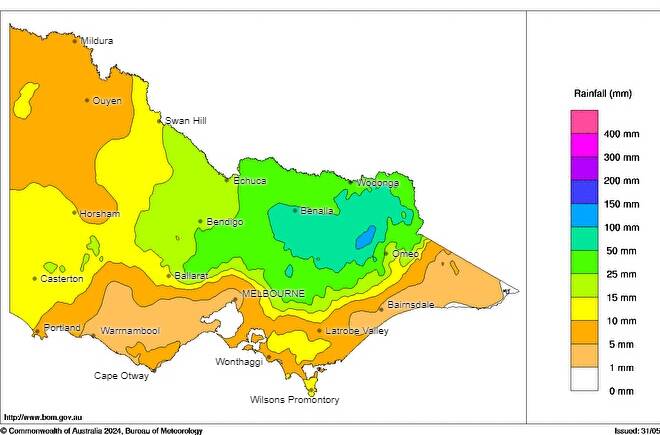 Where the rain fell to 9am today. Graphic from Bureau of Meteorology.