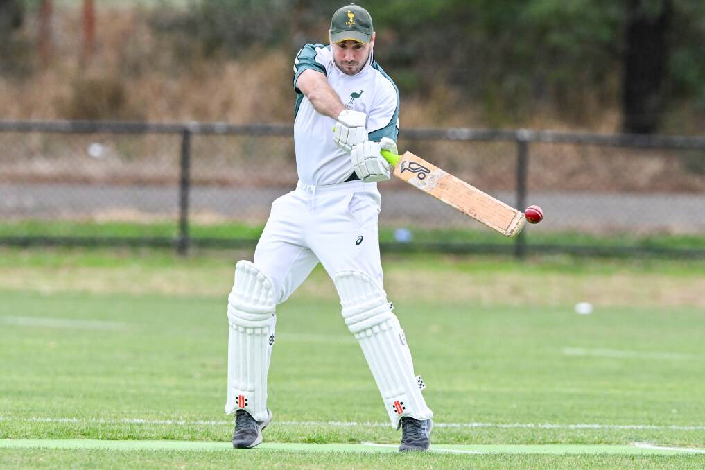 Emu Creek all-rounder Tyrone Downie made 113 against California Gully on Saturday. in the EVCA. Picture by Darren Howe