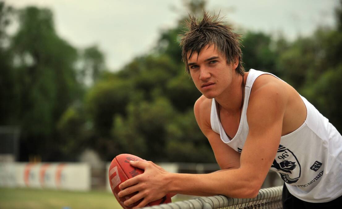 Dustin Martin in 2009 pictured on the eve of the AFL National Draft. Picture by Bill C0nroy