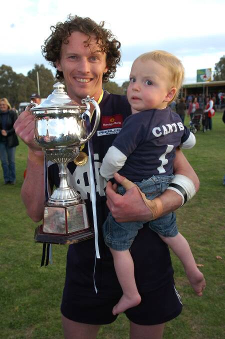 Cameron Carter after coaching Mount Pleasant to the 2006 premiership.