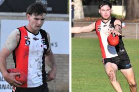 Key Heathcote players Braden Padmore and Liam Jacques are both sidelined with injury. Pictures by Adam Bourke