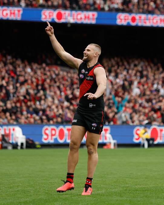 Jake Stringer kicks a goal on Anzac Day against Collingwood at the MCG this year. Picture by Getty Images