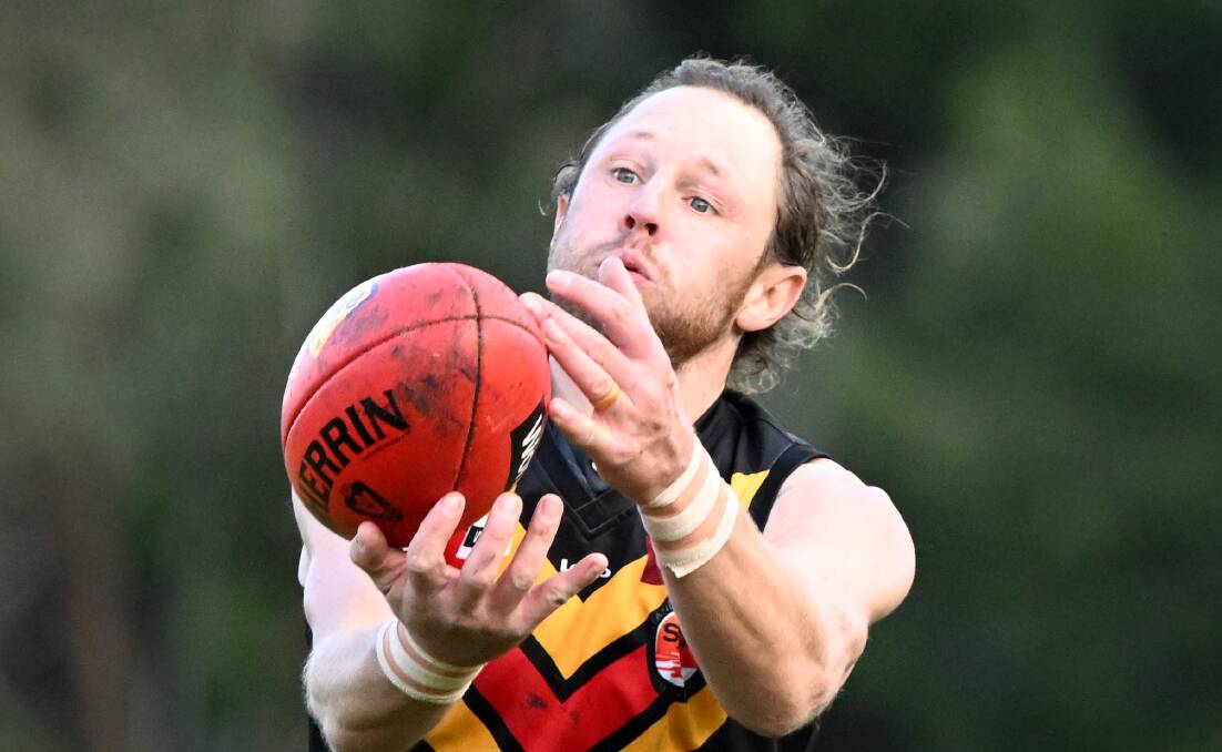 Leitchville-Gunbower's Hoby Bussey. The Bombers are back in the HDFNL finals for the first time since 2018 and will play Mount Pleasant on Sunday. Picture by Darren Howe