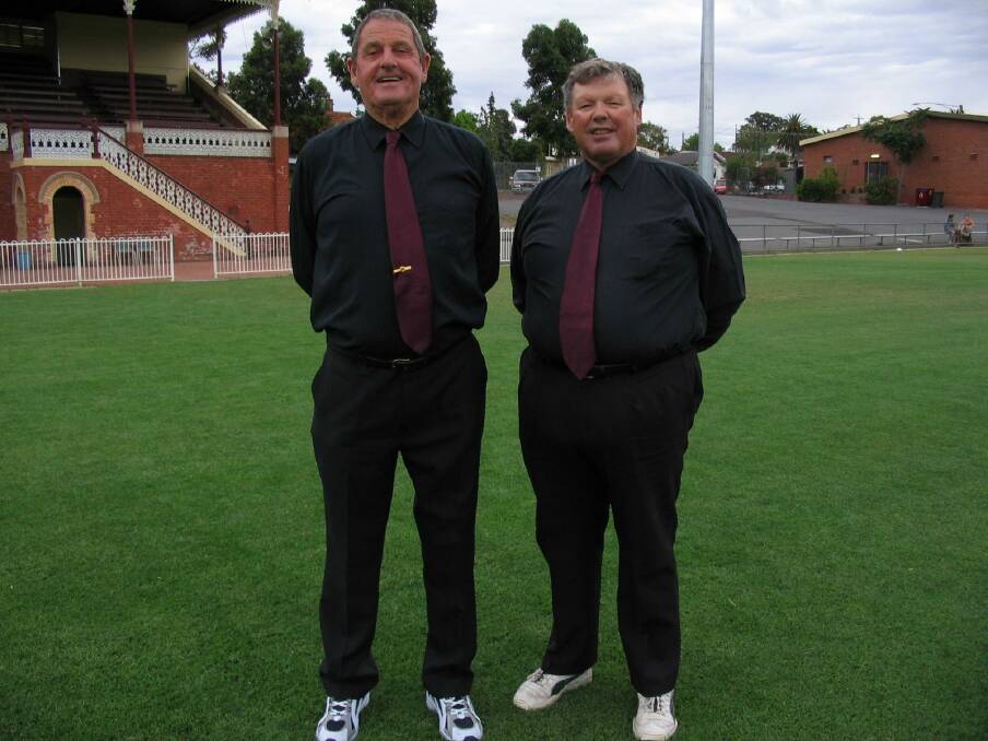 Two figures synonymous with Bendigo cricket - John Turner and Gary Piggott.