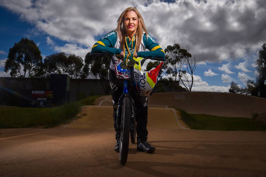 Jaclyn Wilson won three categories at the Australian BMX National Championships held in Launceston. Picture by Darren Howe.
