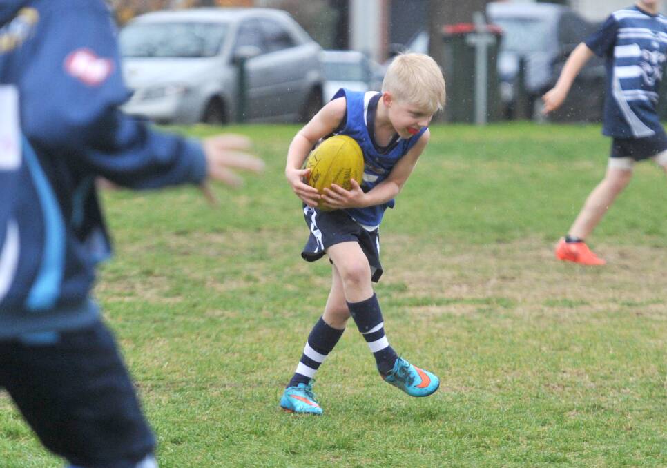 YOUNG TALENT TIME: Girton Grammar junior student Harry Miller shows some flair during Friday afternoon's session with the Bendigo Pioneers.
