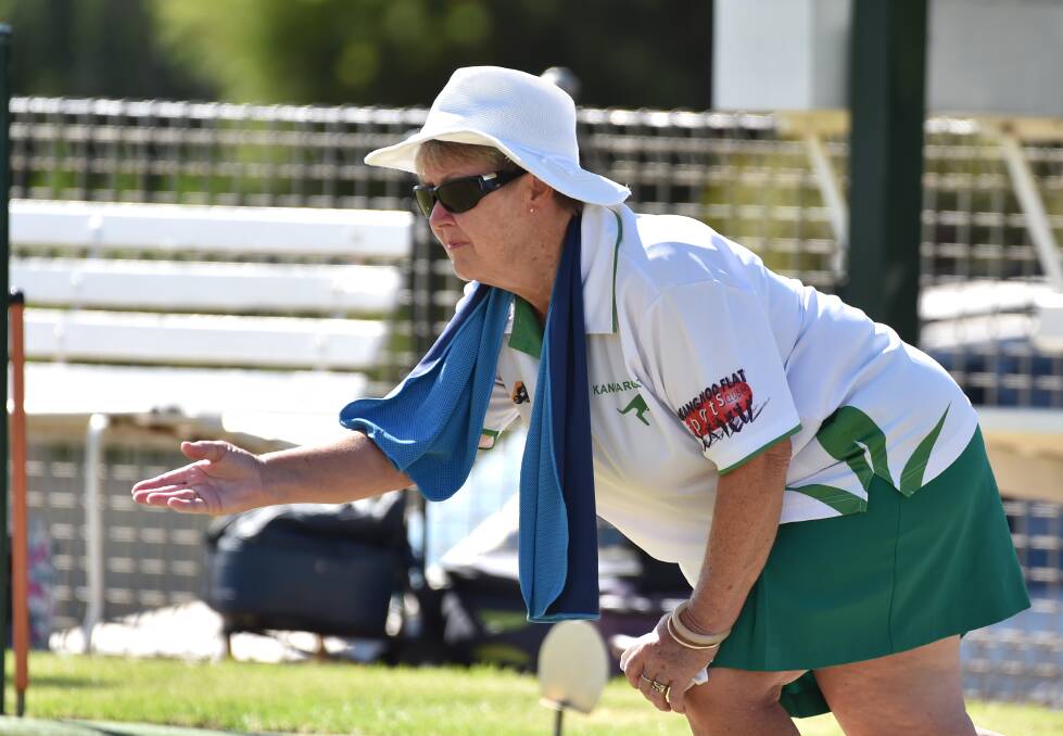 BATTLED HARD: Susan Howes was Kangaroo Flat's only winning skipper in Monday's preliminary final loss to Eaglehawk.