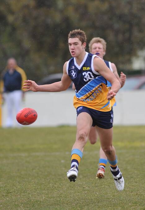 Dustin Martin playing for the Bendigo Pioneers in 2008.