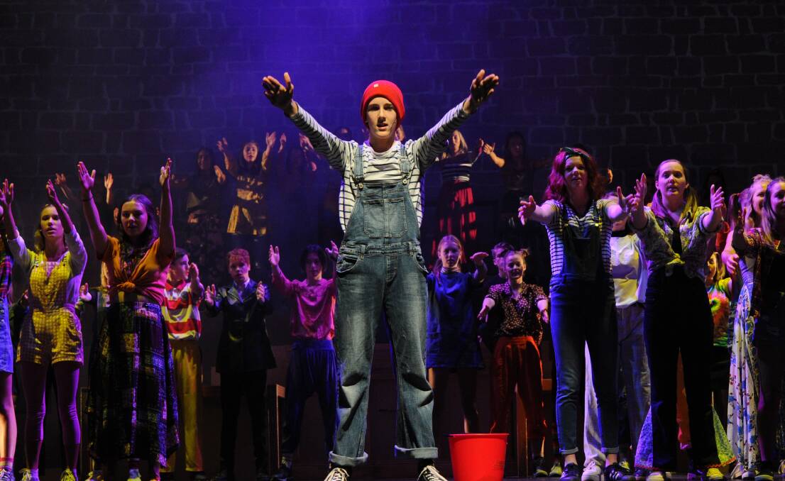 TALENT ON SHOW: Monsignor Frank Marriott is full of praise for the students involved in Catholic College Bendigo's production of Godspell. Picture: NONI HYETT