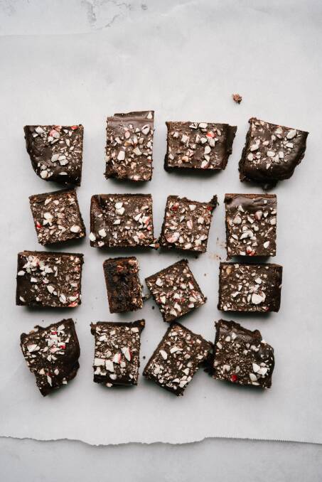 Peppermint brownies with ganache. Picture by Hugh Forte