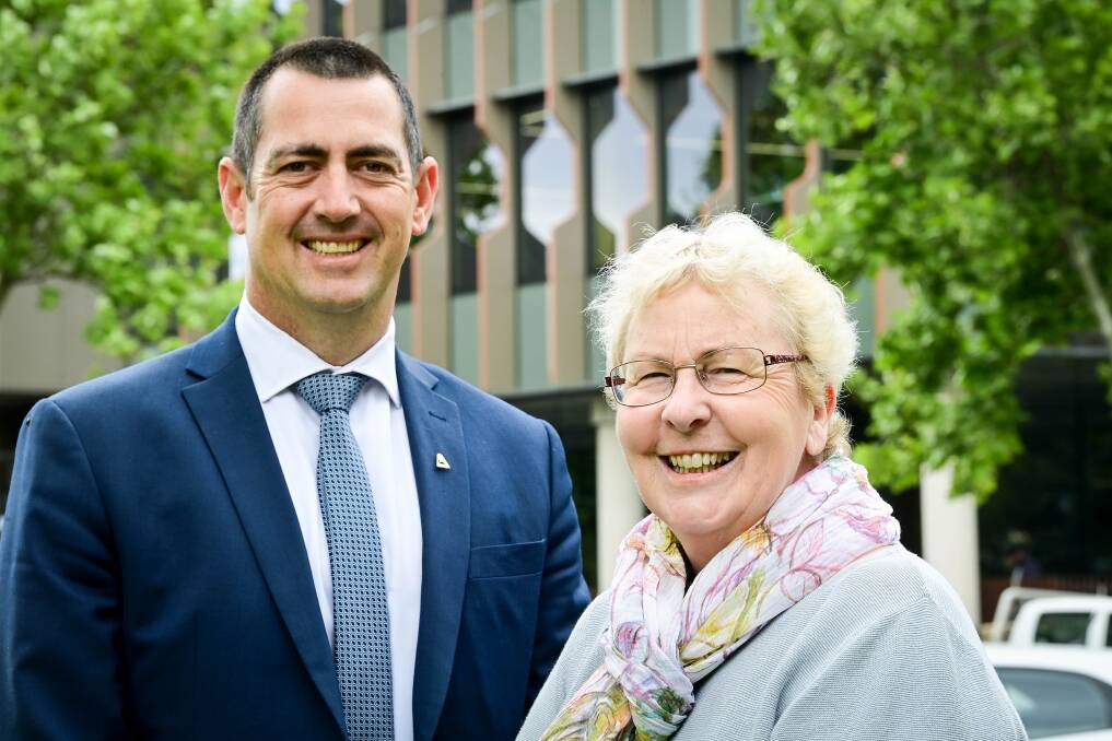 Incoming Bendigo council chief executive Andrew Cooney and mayor Andrea Metcalf. Picture by Brendan McCarthy