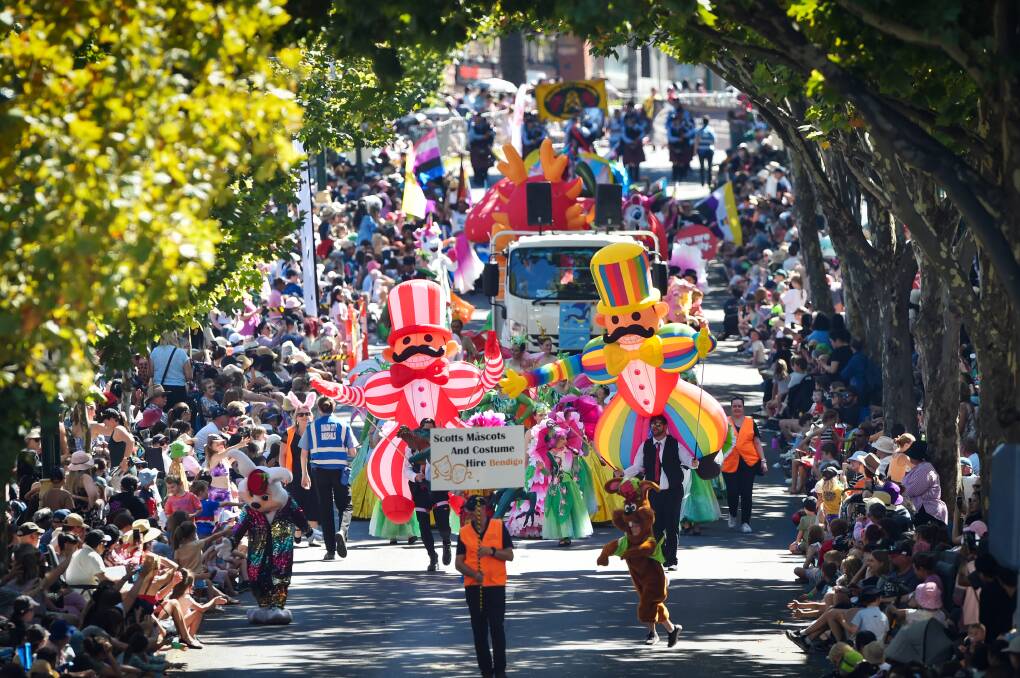 Huge crowds watched the Easter Parade on Sunday. Picture by Darren Howe