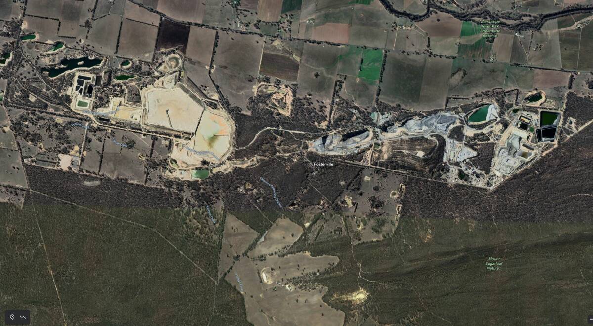 Fosterville and its gold mine. Picture by Google Earth