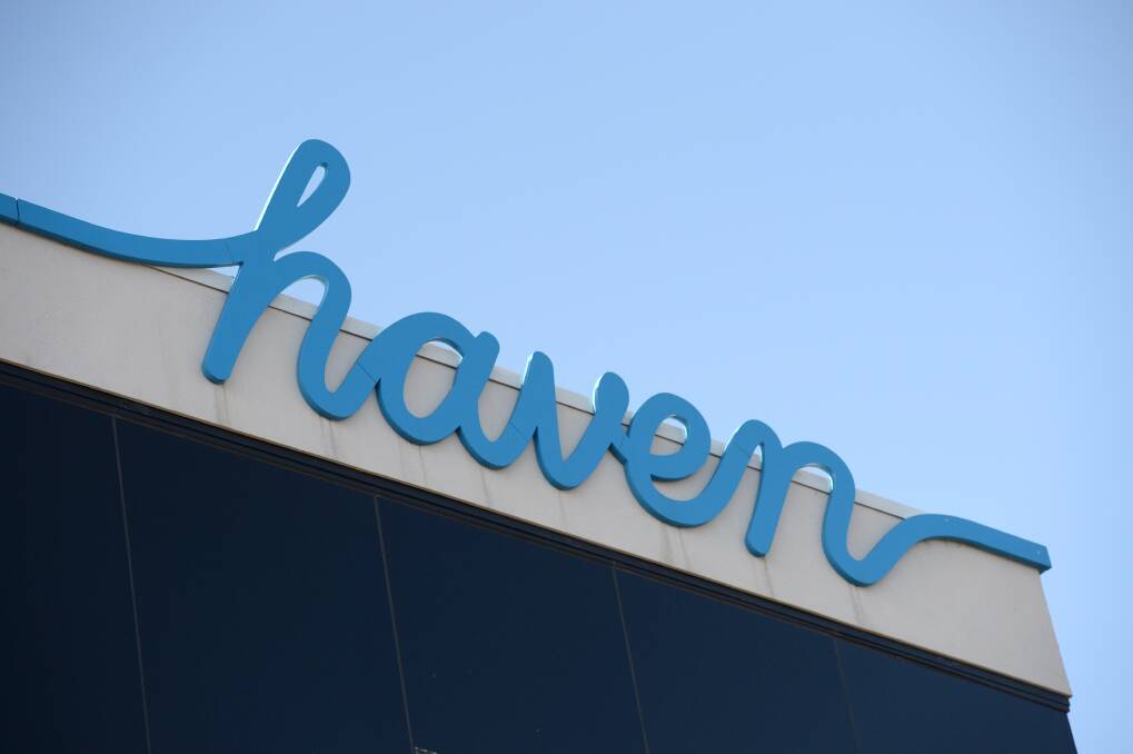 The logo on a Haven; Home, Safe building in the city centre (not the one that needs new cladding). Picture is a file photo