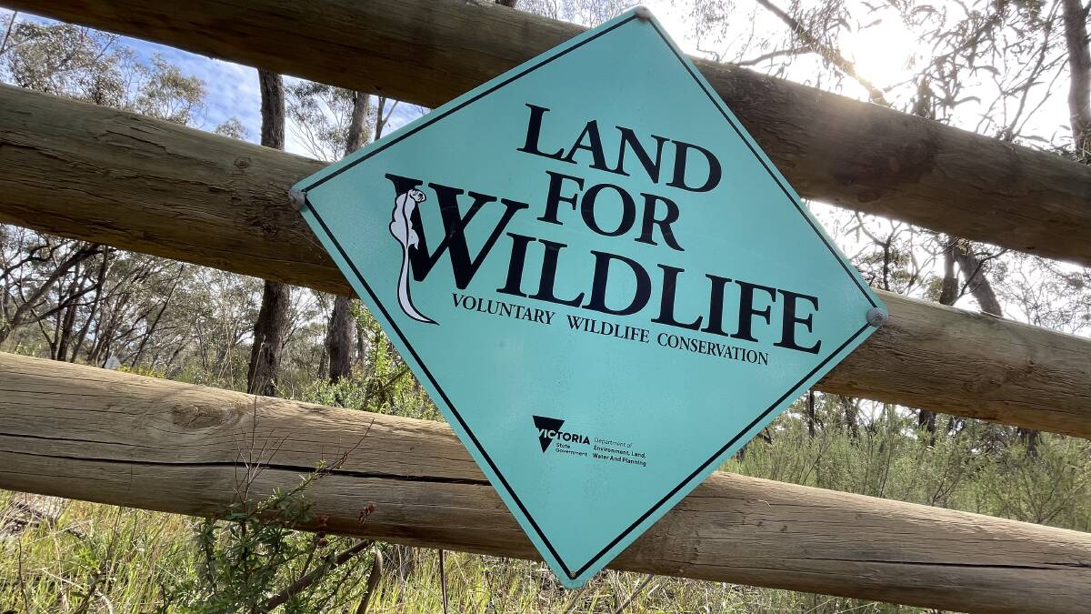 A Land for Wildlife sign. Picture by Tom O'Callaghan