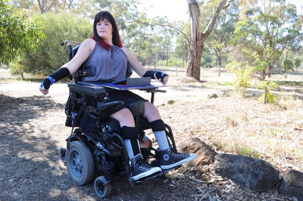 Alex Reimers says she shouldn’t have to feel like a second-rate citizen because she uses a mobility device. Picture: NONI HYETT